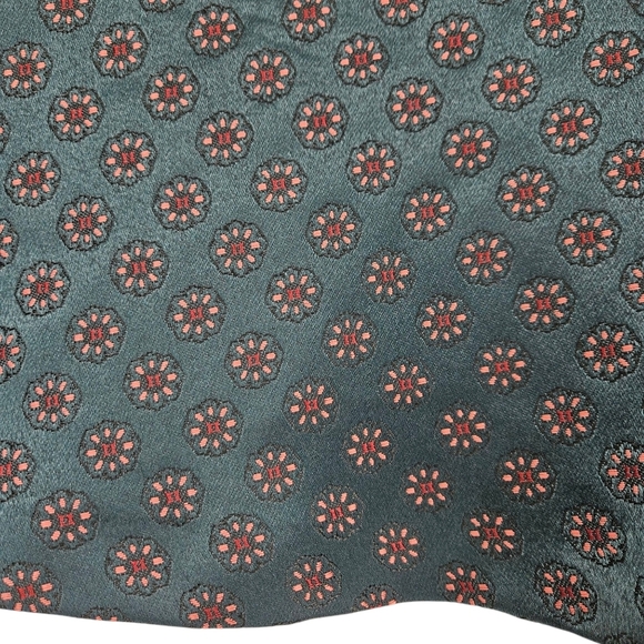 Ann Taylor LOFT A Line Skirt Green Floral Jacquard Zip Flare Petite 4P - Picture 3 of 8